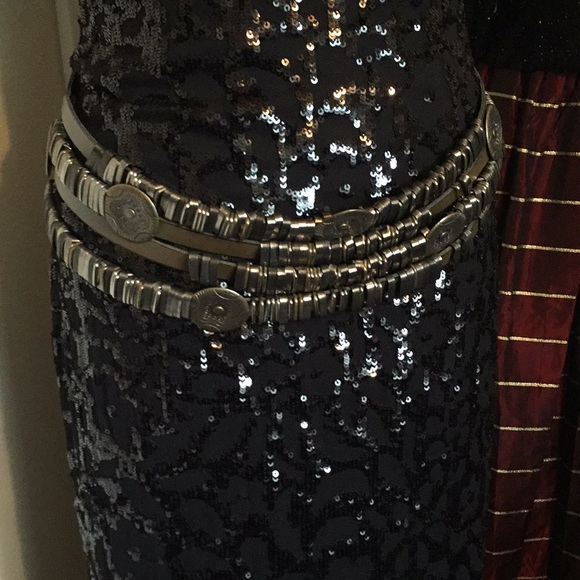 Vintage Metal Belt with Conchos & Leather main image 4